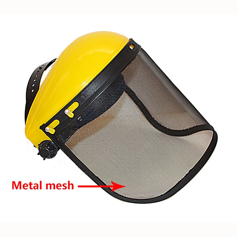 ݼ ޽  ũ ȣ  ȣ     귯 Ŀ Ӿ  ܵ   ȣ 뵿 ũ/Metal Mesh Full Face Mask Protective Visor Safety Helmet hat For chainsaw brush c